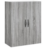 vidaXL Wandkast 69,5x34x90 cm bewerkt hout grijs sonoma eikenkleurig