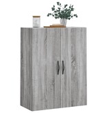 vidaXL Wandkast 69,5x34x90 cm bewerkt hout grijs sonoma eikenkleurig