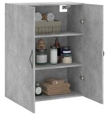 vidaXL Wandkast 69,5x34x90 cm bewerkt hout betongrijs