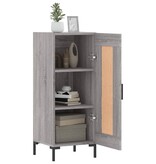 VidaXL Dressoir 34,5x34x90 cm bewerkt hout grijs sonoma eikenkleurig