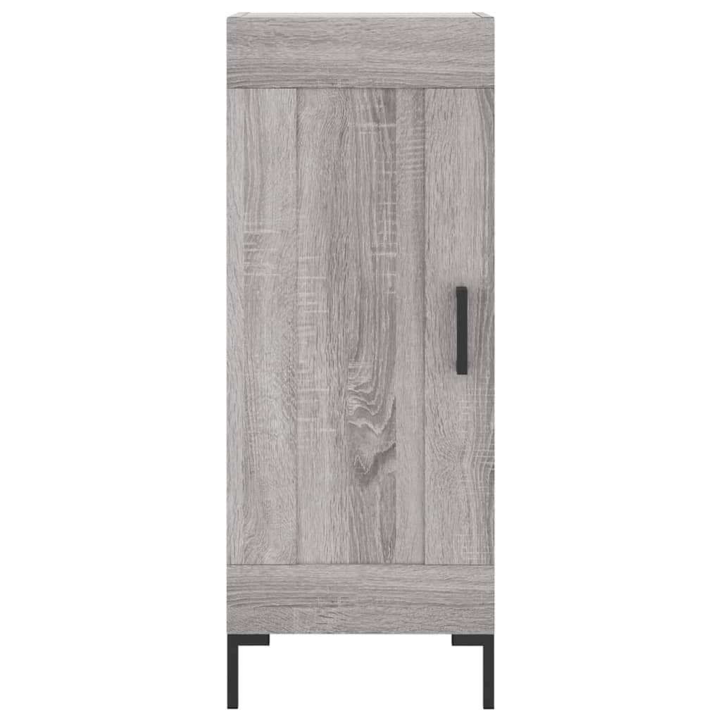 VidaXL Dressoir 34,5x34x90 cm bewerkt hout grijs sonoma eikenkleurig