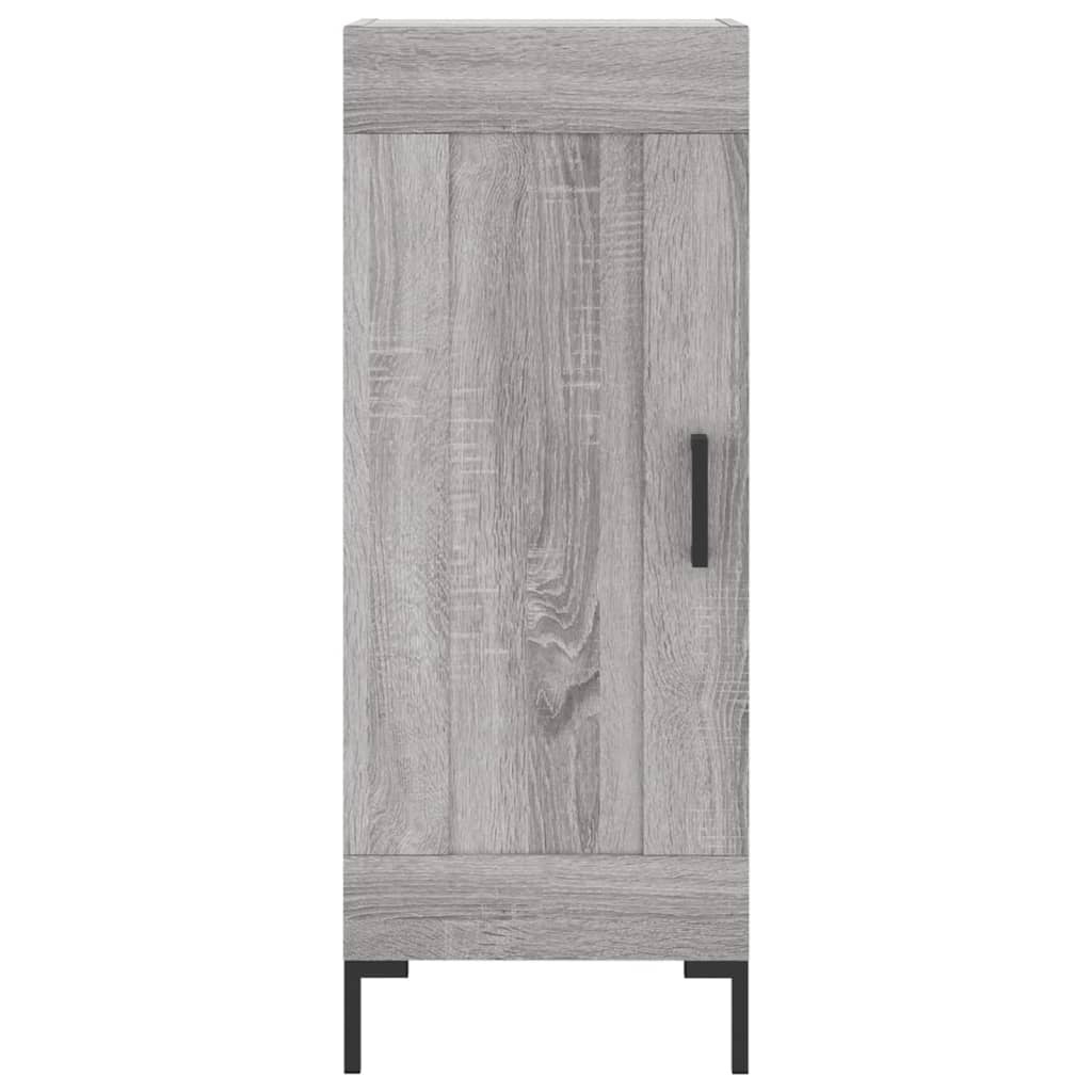 vidaXL Dressoir 34,5x34x90 cm bewerkt hout grijs sonoma eikenkleurig