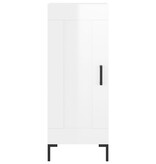 VidaXL Dressoir 34,5x34x90 cm bewerkt hout hoogglans wit