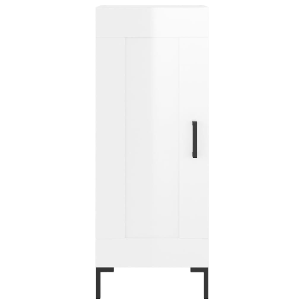 VidaXL Dressoir 34,5x34x90 cm bewerkt hout hoogglans wit