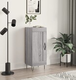 VidaXL Dressoir 34,5x34x90 cm bewerkt hout grijs sonoma eikenkleurig