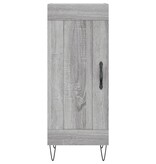 VidaXL Dressoir 34,5x34x90 cm bewerkt hout grijs sonoma eikenkleurig