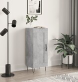 VidaXL Dressoir 34,5x34x90 cm bewerkt hout betongrijs