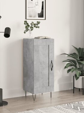 VidaXL Dressoir 34,5x34x90 cm bewerkt hout betongrijs