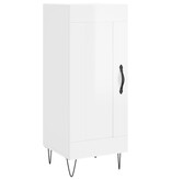 VidaXL Dressoir 34,5x34x90 cm bewerkt hout hoogglans wit