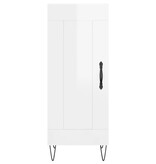 VidaXL Dressoir 34,5x34x90 cm bewerkt hout hoogglans wit