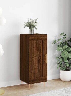 VidaXL Dressoir 34,5x34x90 cm bewerkt hout bruineikenkleurig