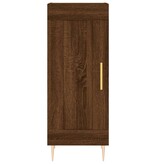 VidaXL Dressoir 34,5x34x90 cm bewerkt hout bruineikenkleurig