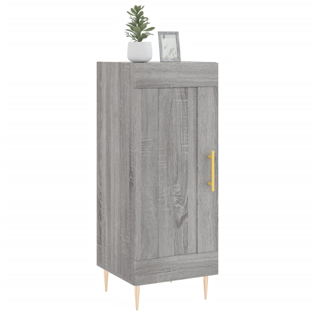 VidaXL Dressoir 34,5x34x90 cm bewerkt hout grijs sonoma eikenkleurig