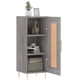 VidaXL Dressoir 34,5x34x90 cm bewerkt hout grijs sonoma eikenkleurig