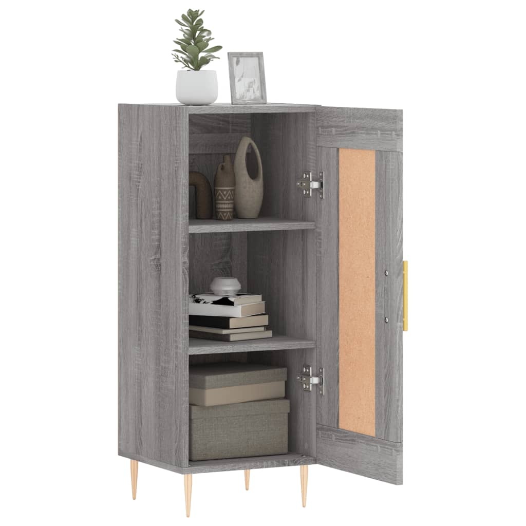 VidaXL Dressoir 34,5x34x90 cm bewerkt hout grijs sonoma eikenkleurig
