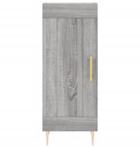 VidaXL Dressoir 34,5x34x90 cm bewerkt hout grijs sonoma eikenkleurig