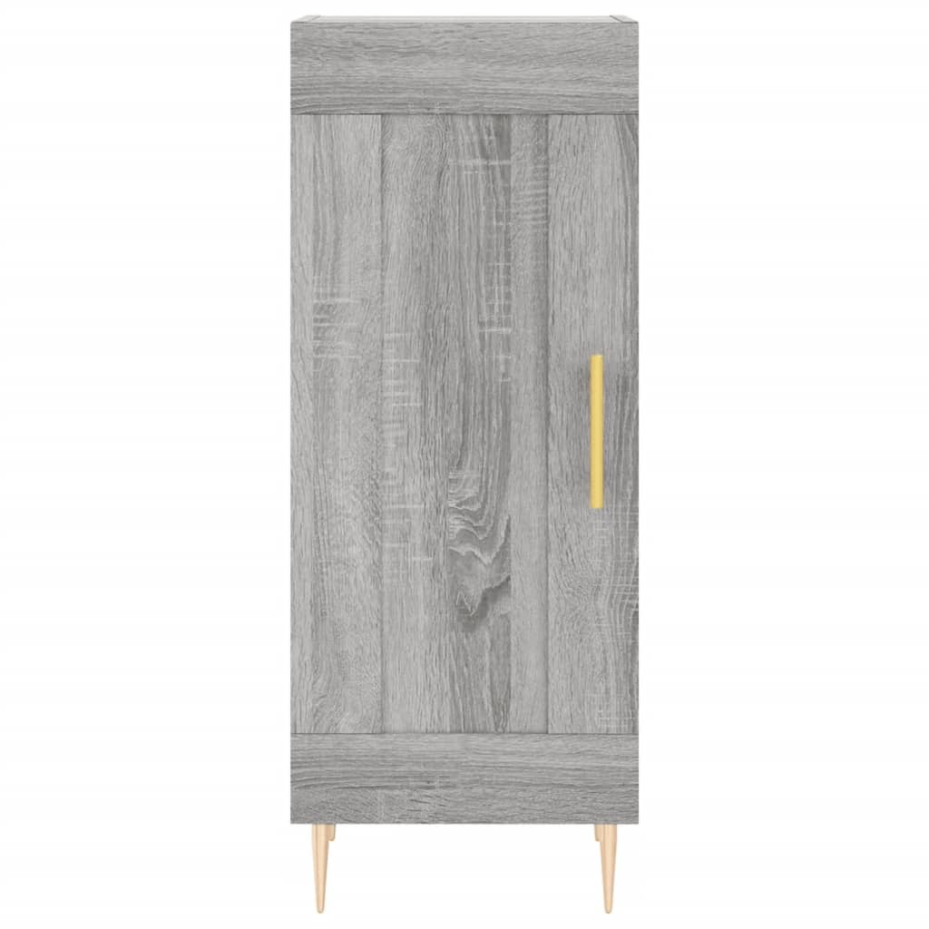 VidaXL Dressoir 34,5x34x90 cm bewerkt hout grijs sonoma eikenkleurig