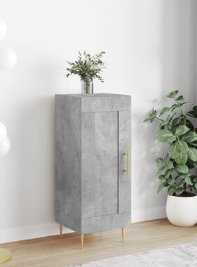 VidaXL Dressoir 34,5x34x90 cm bewerkt hout betongrijs