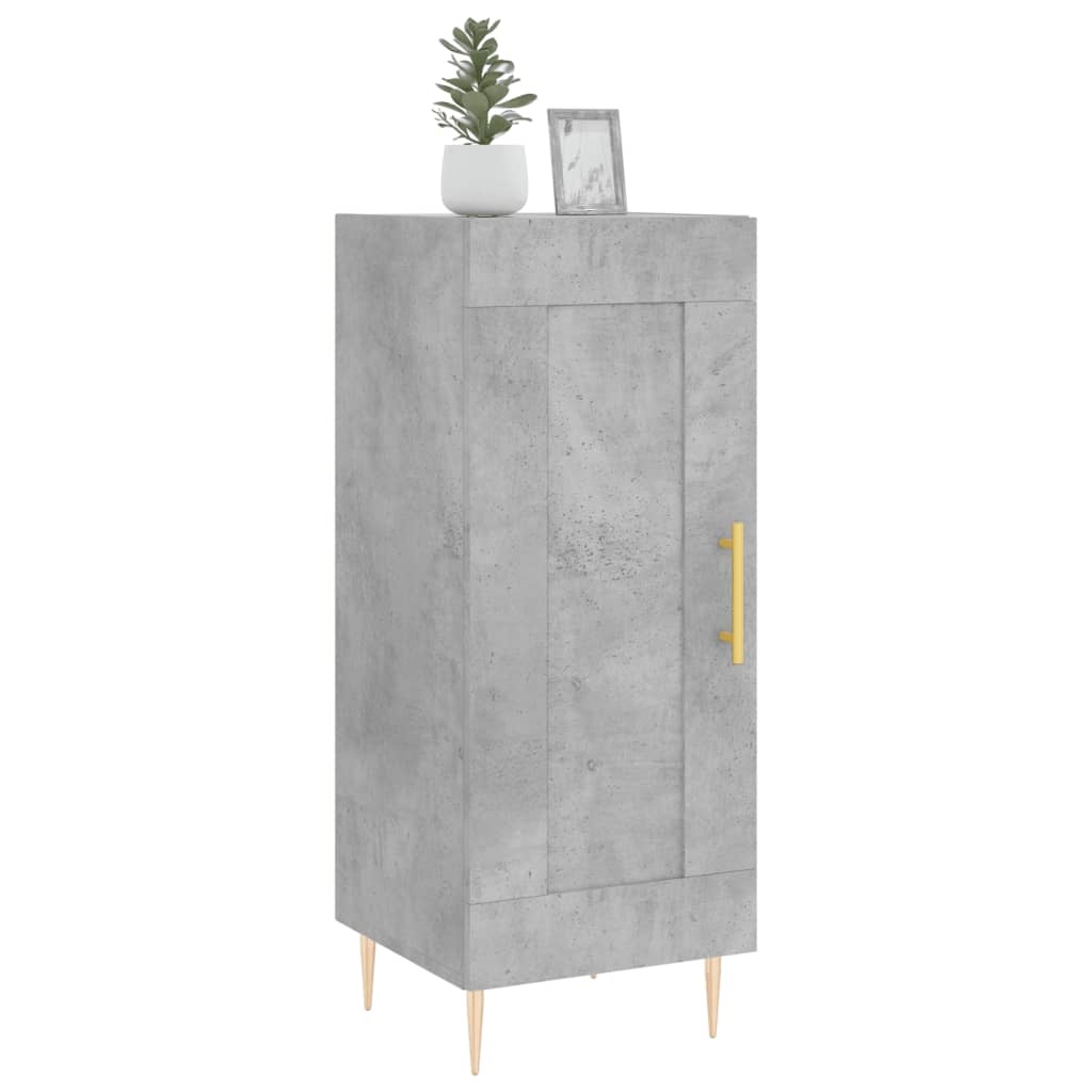 VidaXL Dressoir 34,5x34x90 cm bewerkt hout betongrijs