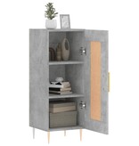 VidaXL Dressoir 34,5x34x90 cm bewerkt hout betongrijs