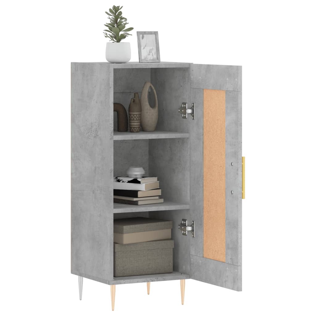 VidaXL Dressoir 34,5x34x90 cm bewerkt hout betongrijs