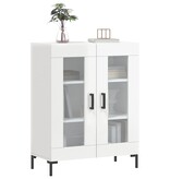 VidaXL Dressoir 69,5x34x90 cm bewerkt hout hoogglans wit