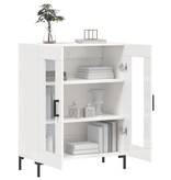 VidaXL Dressoir 69,5x34x90 cm bewerkt hout hoogglans wit