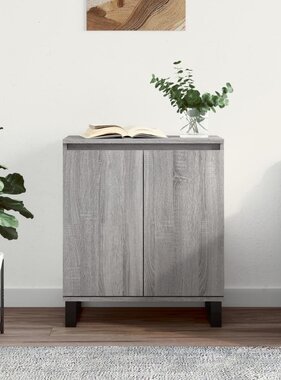 VidaXL Dressoir 60x30x75 cm bewerkt hout grijs sonoma eikenkleurig