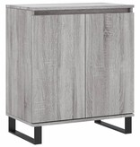 VidaXL Dressoir 60x30x75 cm bewerkt hout grijs sonoma eikenkleurig