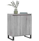 VidaXL Dressoir 60x30x75 cm bewerkt hout grijs sonoma eikenkleurig