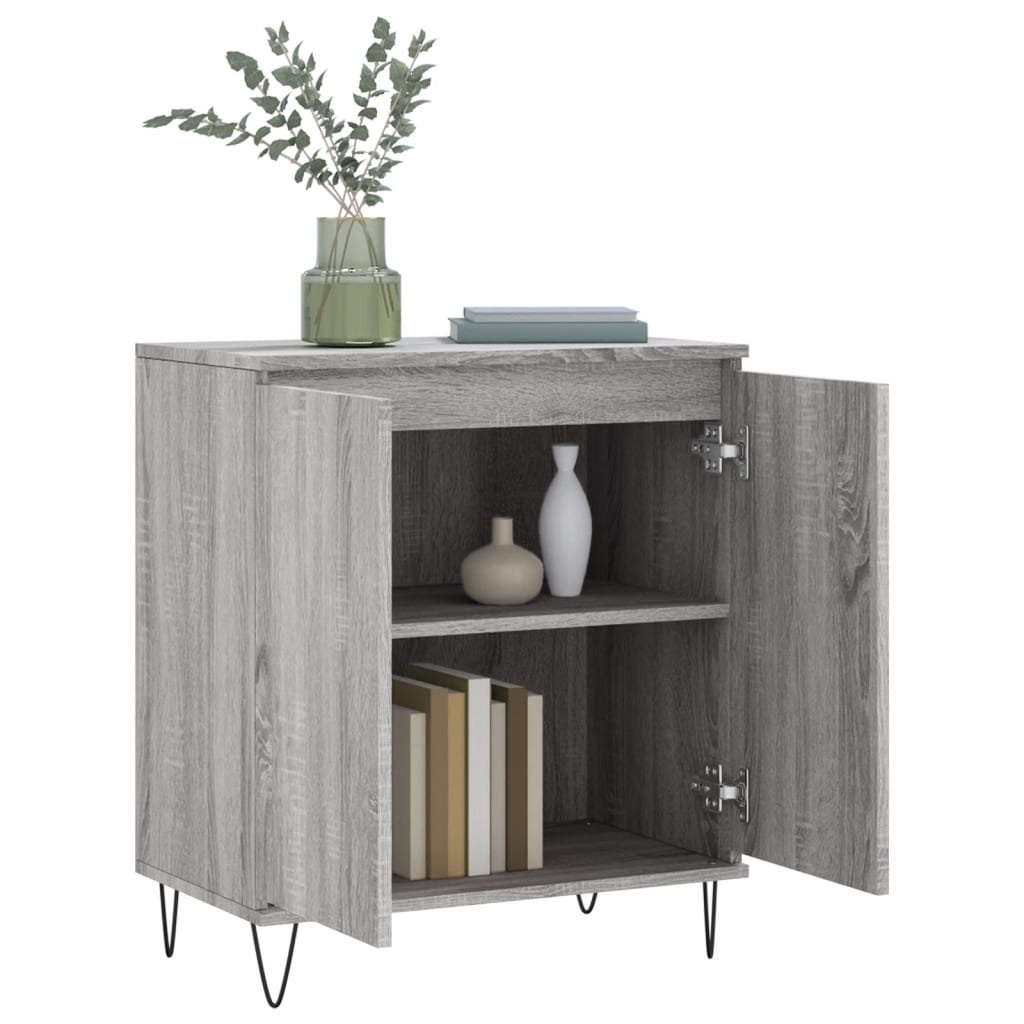 VidaXL Dressoir 60x30x75 cm bewerkt hout grijs sonoma eikenkleurig
