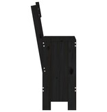 VidaXL Barkrukken 2 st 40x48,5x115,5 cm massief grenenhout zwart