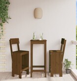 VidaXL Barkrukken 2 st 40x48,5x115,5 cm massief grenenhout honingbruin