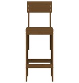 VidaXL Barkrukken 2 st 40x48,5x115,5 cm massief grenenhout honingbruin