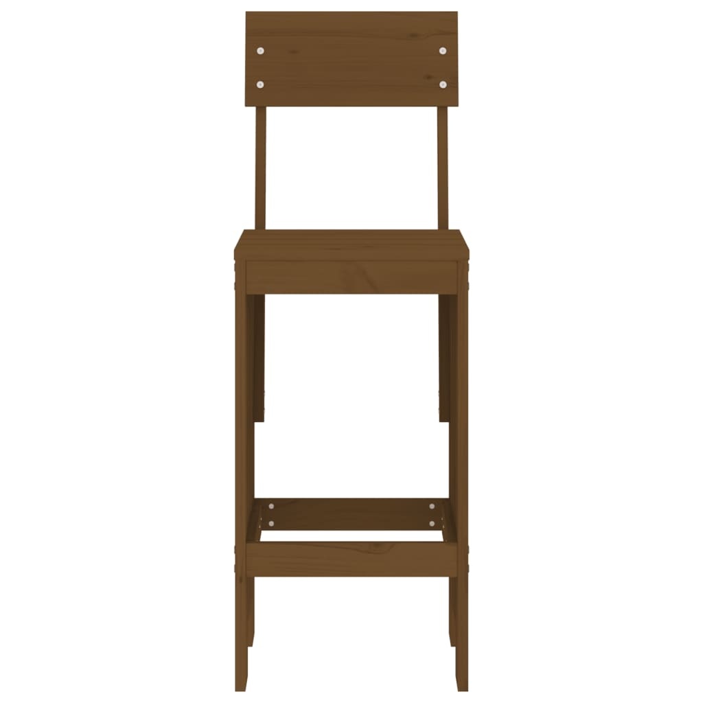 VidaXL Barkrukken 2 st 40x48,5x115,5 cm massief grenenhout honingbruin