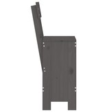 VidaXL Barkrukken 2 st 40x48,5x115,5 cm massief grenenhout grijs