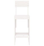 VidaXL Barkrukken 2 st 40x48,5x115,5 cm massief grenenhout wit
