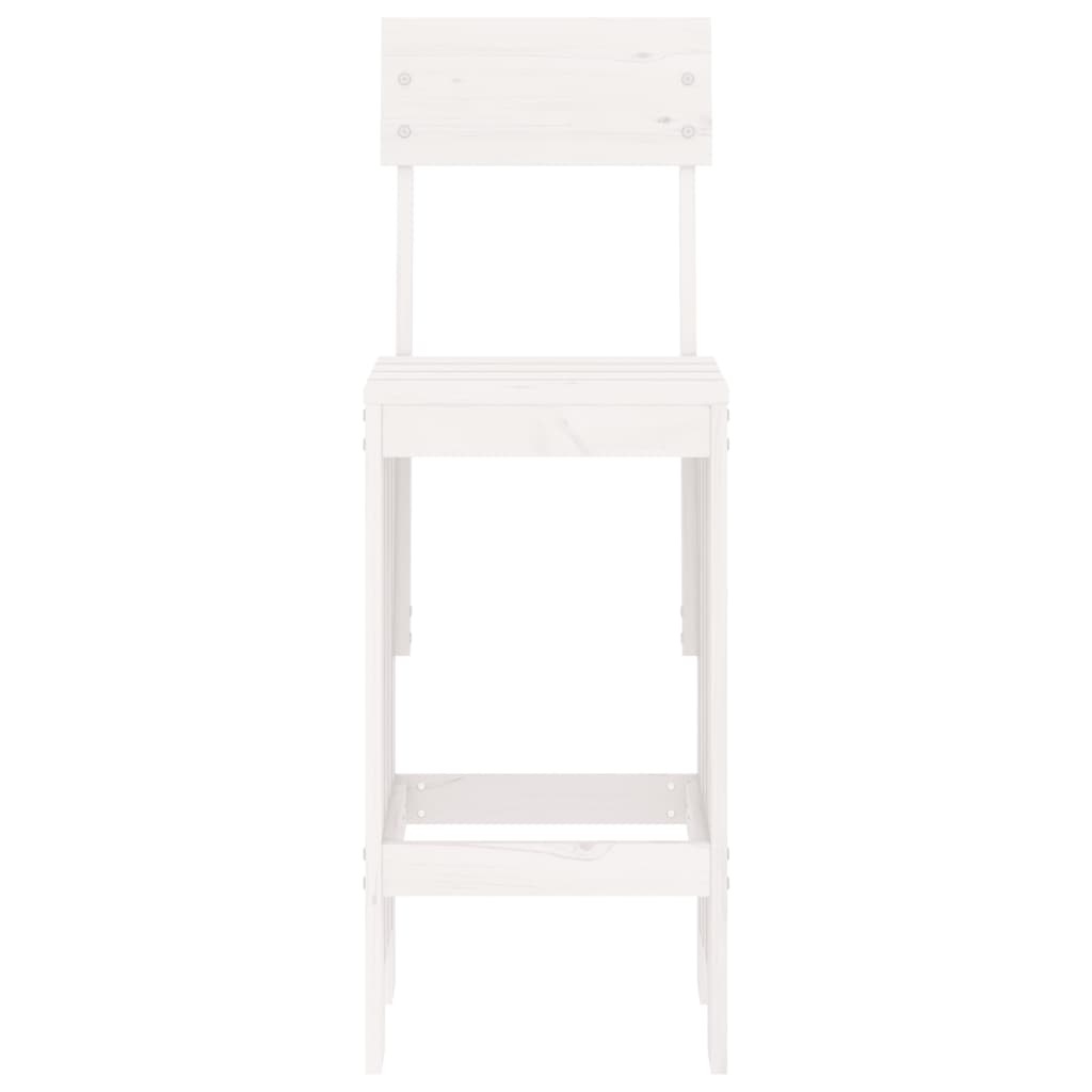 VidaXL Barkrukken 2 st 40x48,5x115,5 cm massief grenenhout wit