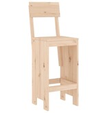 VidaXL Barkrukken 2 st 40x48,5x115,5 cm massief grenenhout