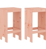 VidaXL Barkrukken 2 st 40x36x75 cm massief douglashout