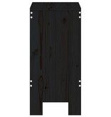 vidaXL Barkrukken 2 st 40x36x75 cm massief grenenhout zwart