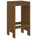 VidaXL Barkrukken 2 st 40x36x75 cm massief grenenhout honingbruin