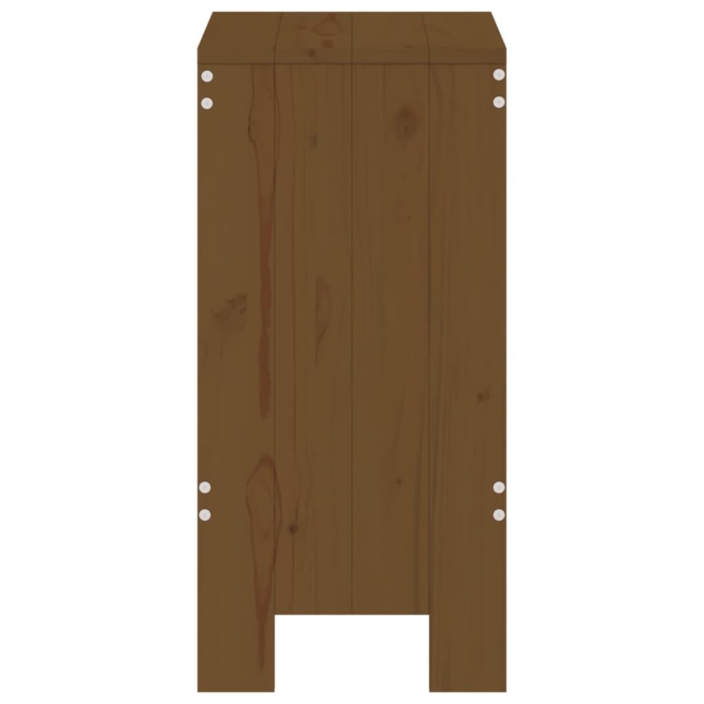 VidaXL Barkrukken 2 st 40x36x75 cm massief grenenhout honingbruin