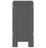 vidaXL Barkrukken 2 st 40x36x75 cm massief grenenhout grijs