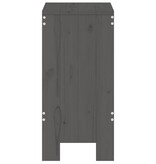 VidaXL Barkrukken 2 st 40x36x75 cm massief grenenhout grijs