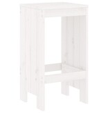 VidaXL Barkrukken 2 st 40x36x75 cm massief grenenhout wit