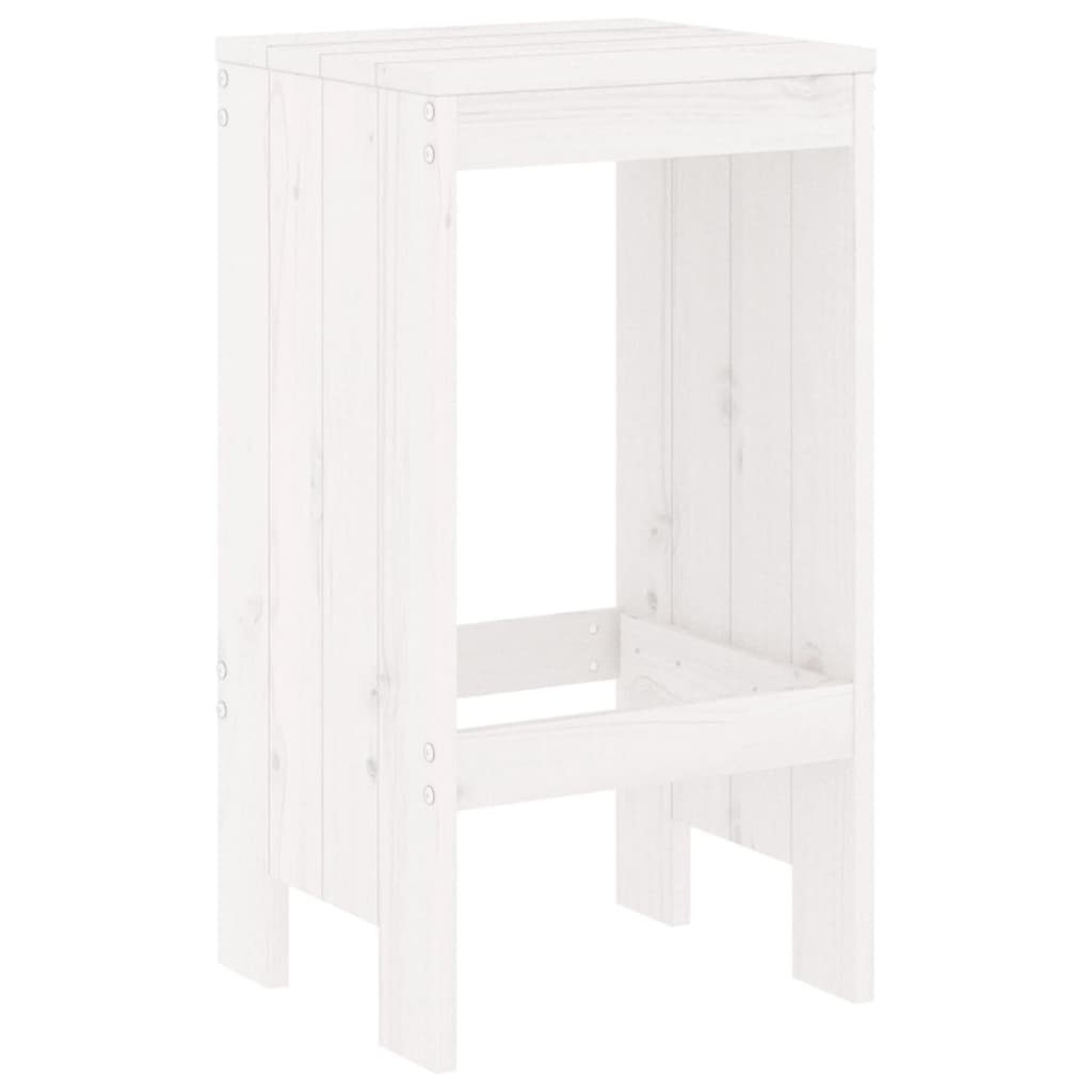 VidaXL Barkrukken 2 st 40x36x75 cm massief grenenhout wit