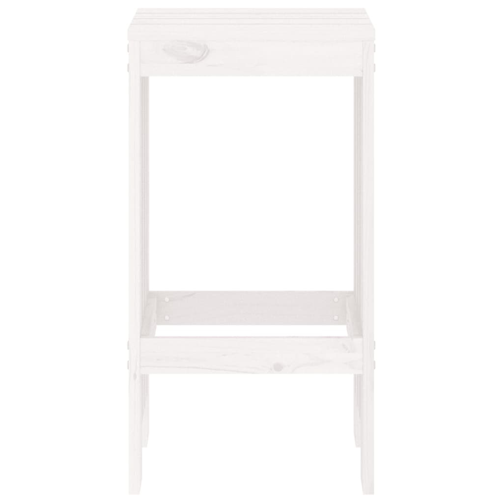 VidaXL Barkrukken 2 st 40x36x75 cm massief grenenhout wit