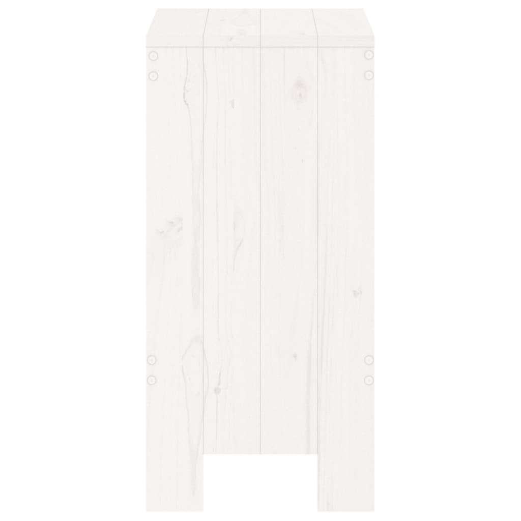 VidaXL Barkrukken 2 st 40x36x75 cm massief grenenhout wit