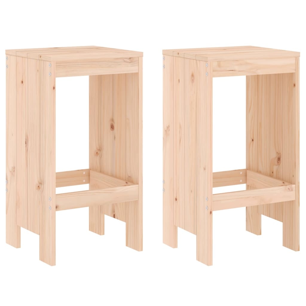 VidaXL Barkrukken 2 st 40x36x75 cm massief grenenhout